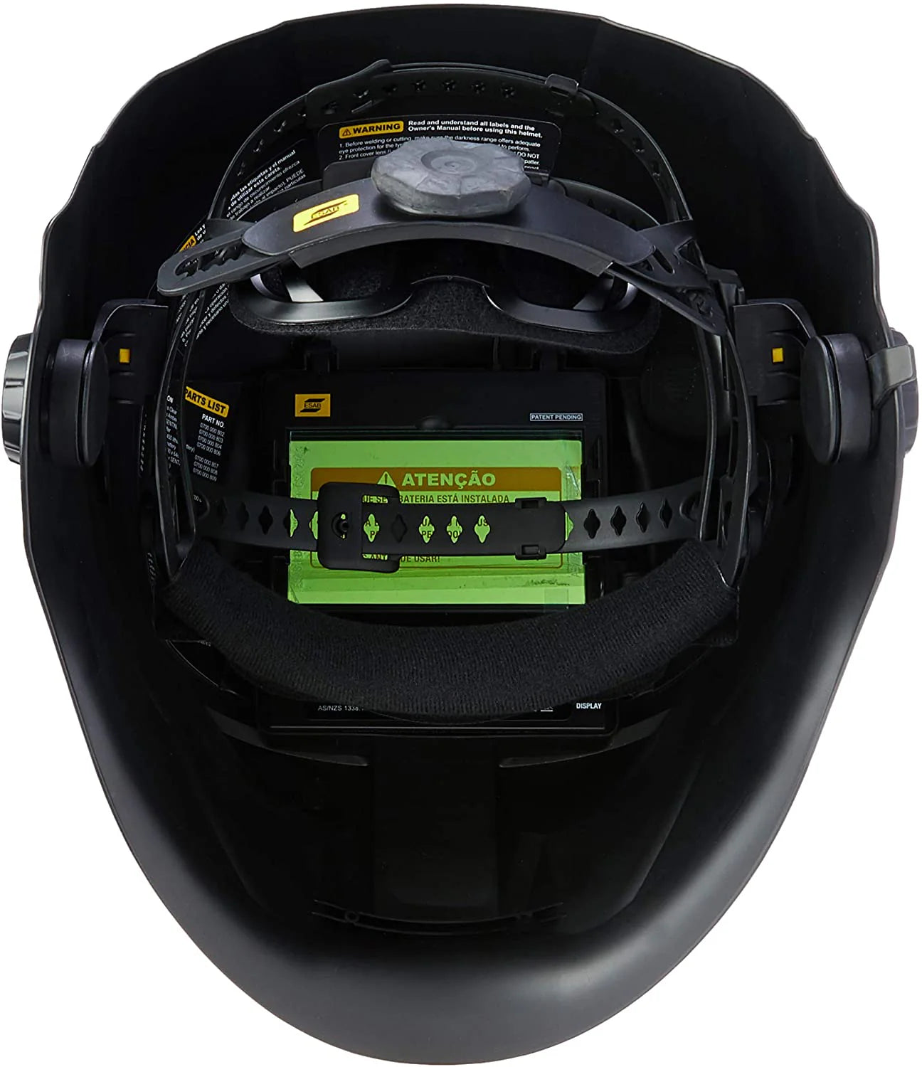 A50 Welding Helmet, Black, 3.93 x 2.36 in. (100 x 60 mm) Viewing Area.