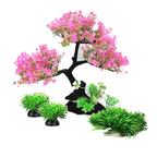 Artificial Aquarium Plants Set Fish Tank Decoration Plastic Water Plants Assorted