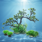 Artificial Aquarium Plants Set Fish Tank Decoration Plastic Water Plants Assorted