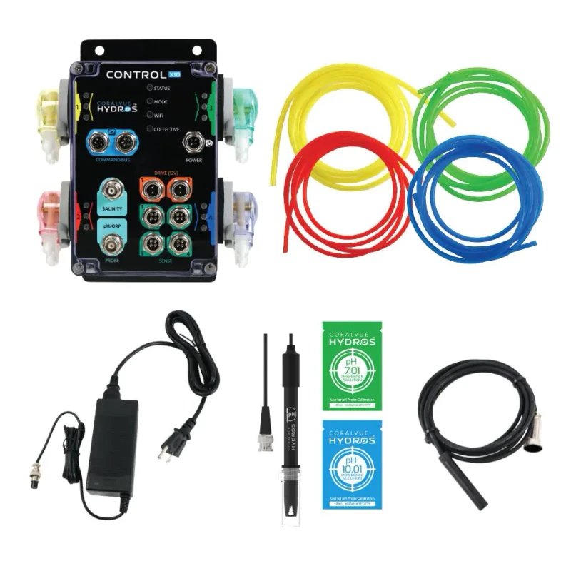 CoralVue HYDROS Control X10 Aquarium Controller Dosing System with pH Probe Temperature Sensor