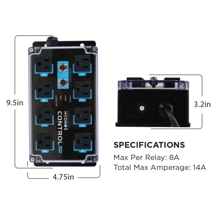 CoralVue HYDROS Control XP8 Aquarium Controller Power Strip 8 Outlet WiFi Control