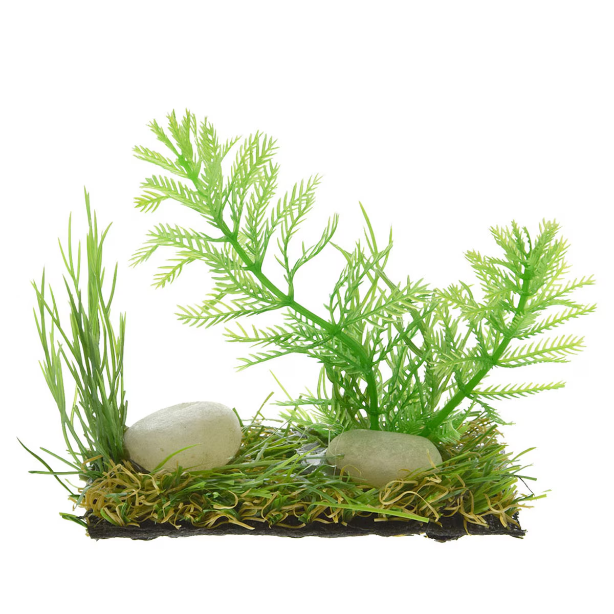 Underwater Treasures Artificial Aquarium Plant Green Foreground Decor Non-Toxic Freshwater Saltwater Safe 3.5in