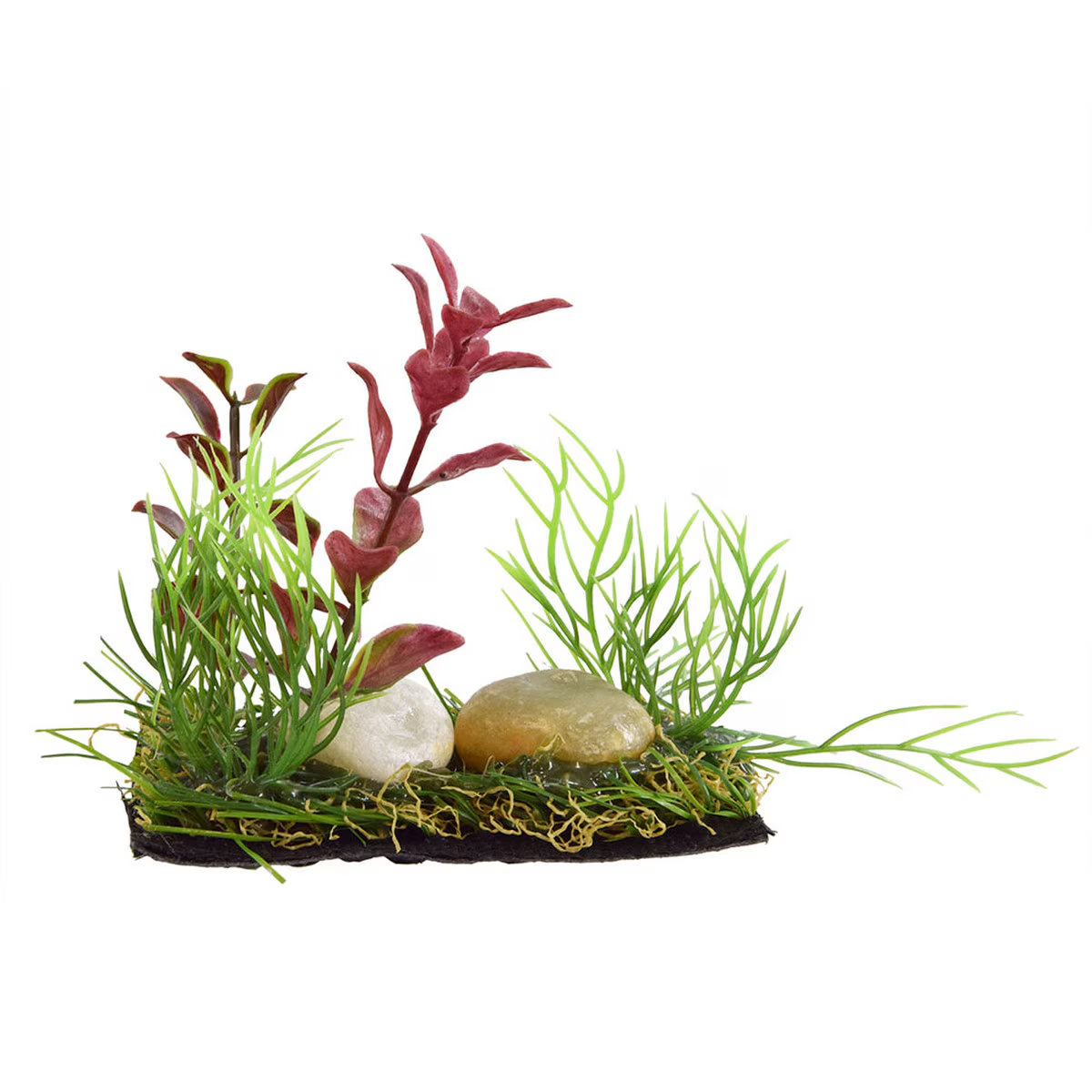 Underwater Treasures Artificial Aquarium Plant Red Foreground Decor Freshwater Saltwater 3.5in