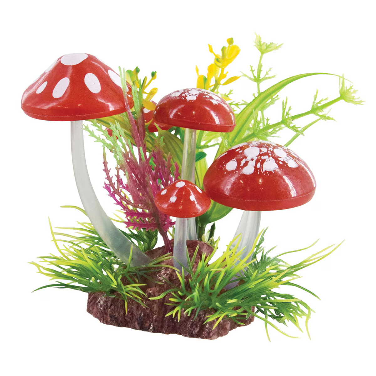 Underwater Treasures Artificial Aquarium Plant Shroom Bush Red Decor Freshwater Saltwater