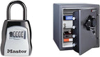 Key Lock Box, Outdoor Lock Box Bundle with SentrySafe Fireproof and Waterproof Safe, 1.23 Cubic Feet