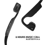 Titanium Bone Conduction Wireless Bluetooth Headphones, Black